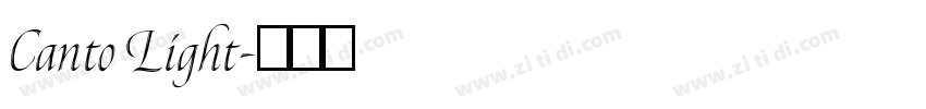 Canto Light字体转换